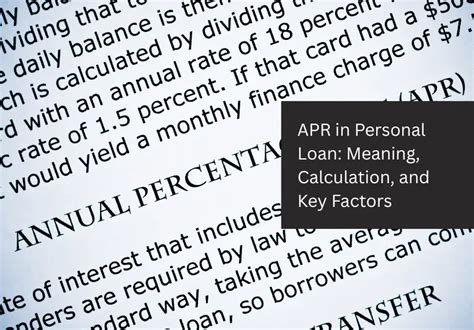 What is Annual Percentage Rate (APR) in Personal Loan?