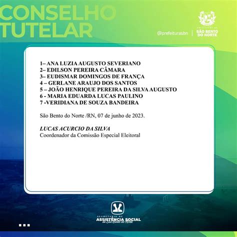 Prefeitura Municipal De São Bento Do Norte Lista De Candidaturas