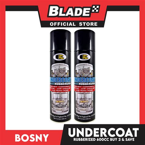 Bosny Spray Paint Rubberized Undercoat 600ml Bundle Of 2 Lazada PH