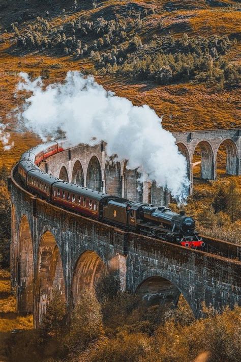 The Famous Glenfinnan Viaduct With One Of The Last Harry Potter Trains