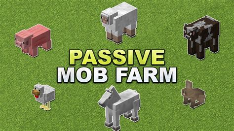 Minecraft Passive Peaceful Mob Farm Tier Farm Tutorial Youtube