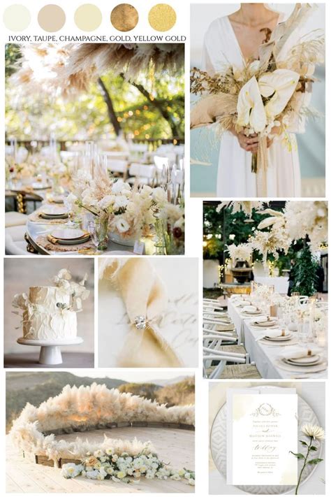 Elegant Gold Champagne And Cream Wedding Color Palette Gold Wedding