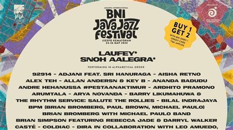 Lineup Java Jazz Festival 2024 Ada Laufey Sampai Ricky Montgomery