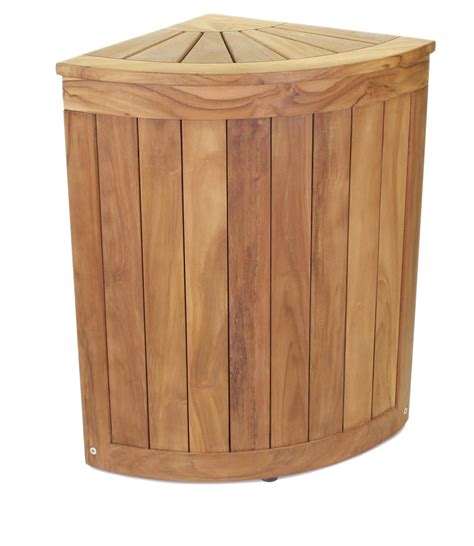 Kai™ Corner Teak Laundry And Storage Hamper