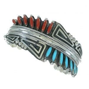 Armspange Silber Türkis Koralle Kokopelli Native Indian Crafts