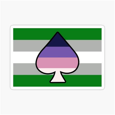 Asexual Spectrum And Greyaromantic Pride Flag With Ace Of Spades