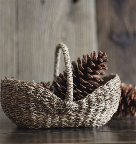 Pin By Rachel Bedard On PINE CONES Decorative Wicker Basket Wicker