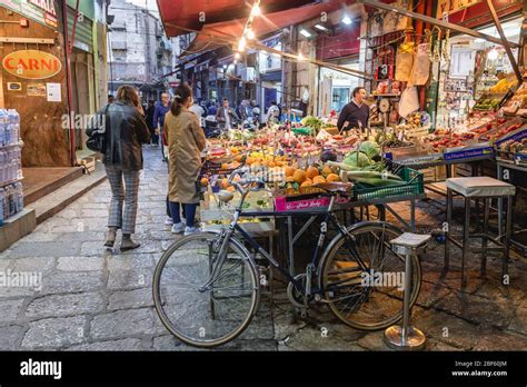 Famous Open Air Street Market La Vucciria In Palermo City Of Southern