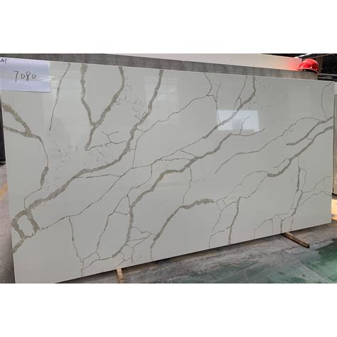 Good Price 20mm Calacatta Veins Polished Surface Artificial Quartz