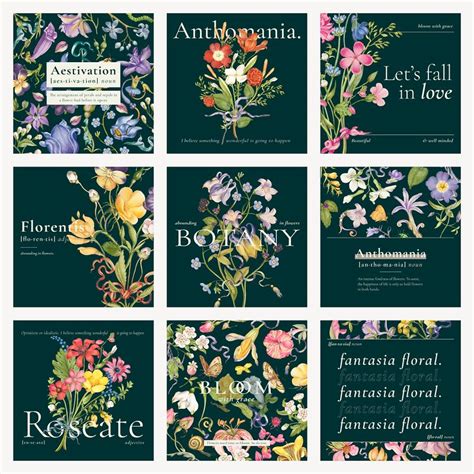 Editable aesthetic floral template psd | Premium PSD - rawpixel