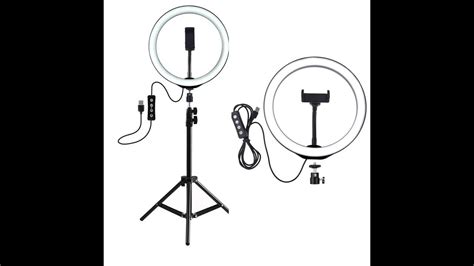 How To Assemble Install Ring Light On Tripod Stand With Phone Holder