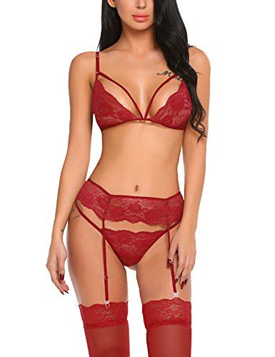 ADOME Reizwäsche Dessous Erotik Set Damen Spitze Lingerie Sexy