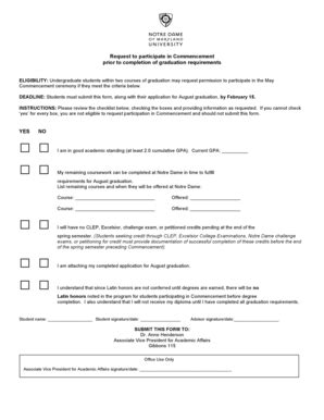 Fillable Online Ndm Commencement Participation Form Docx Ndm Fax