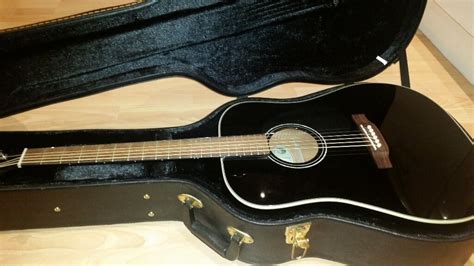 Hudson Acoustic Guitar Hd 20s Bk Black Falcon With Hard Velvet Case In Maindy Cardiff Gumtree