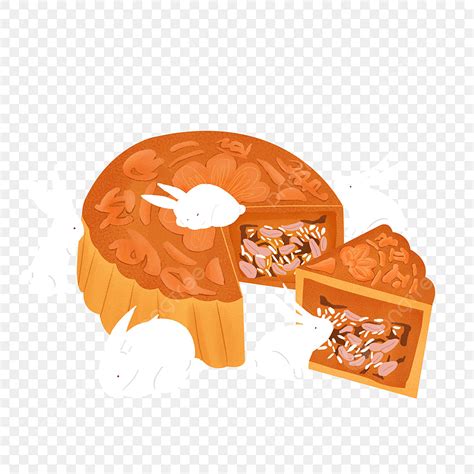 Eat Moon Cake Hd Transparent Yutu Eats Moon Cakes Jade Hare Rabbit