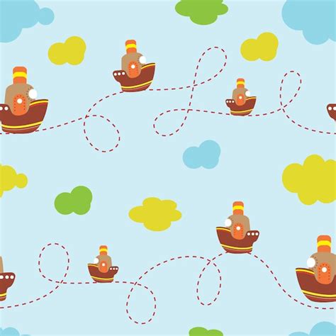 Premium Vector | Children s background with the image of a ship