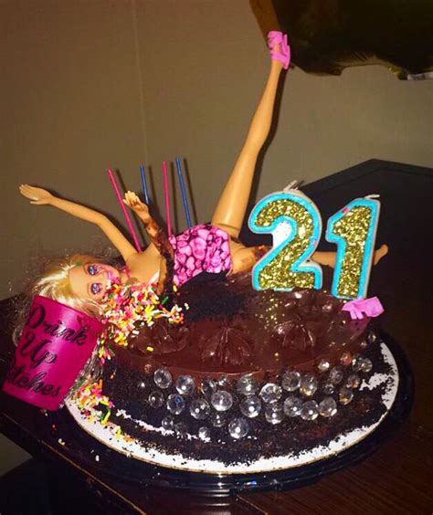 Drunk Barbie Cake 21birthday Drunkbarbiecake 21 21st Birthday