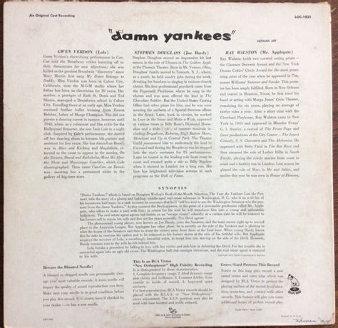 Gwen Verdon, Stephen Douglass With Ray Walston – Damn Yankees (An Orig ...