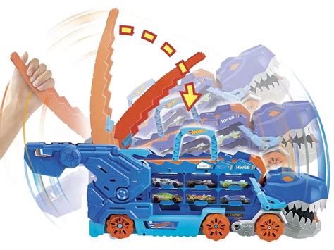 Mattel Hot Wheels T Rex Mega Transporter Zestaw Auta pojazdy garaże Zabawki Dom sport i