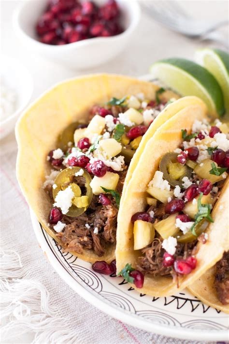 Pomegranate Pulled Pork Tacos Cake N Knife