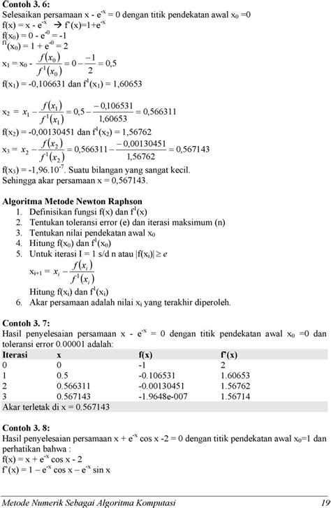 Soal Metode Numerik Dan Penyelesaiannya