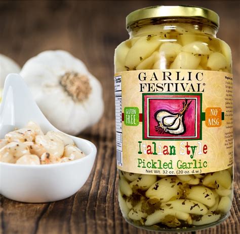 Garlic Festival Foods Italian Style Pickled Garlic Quart