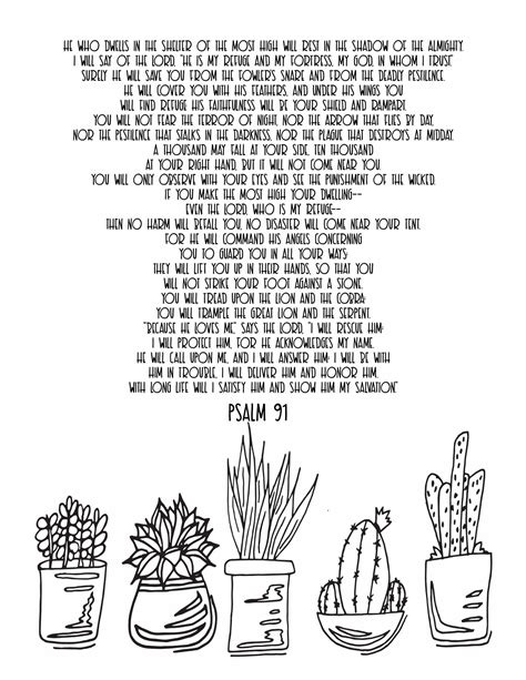 Psalms Free Coloring Stevie Doodles