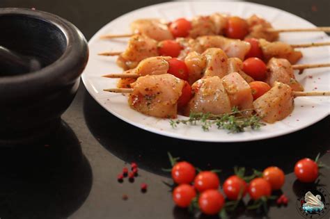 Brochettes De Poulet Thym Citron A Prendre Sans Faim