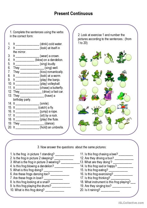 Present Continuous General Gramma English Esl Worksheets Pdf Doc