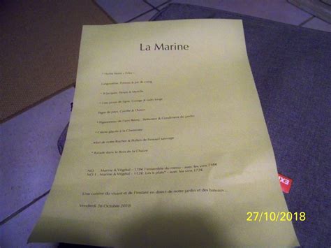 LA MARINE A NOIRMOUTIERS MON MEILLEUR RESTAURANT EN HAUT DE L AFFICHE