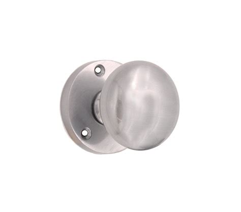 Spira Brass Victorian Mortice Door Knobs In Satin Chrome