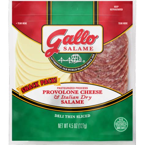 Gallo Salame Deli Thin Sliced Provolone Cheese And Italian Dry Salame