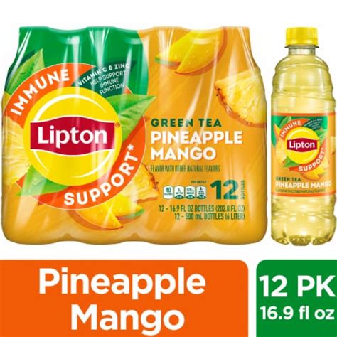 Lipton Pineapple Mango Green Iced Tea Multipack Bottles 12 Pk 16 9