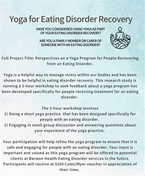 Perspectives On A Yoga Program For People Recovering From An Eating Disorder Eating Disorders