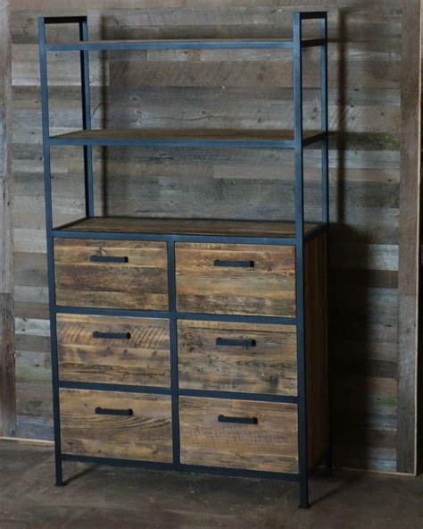 Industrial Reclaimed Barn Wood Shelving Unit Etsy Artofit