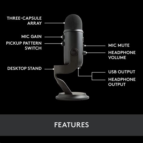 Logitech Blue Yeti Premium Multi Pattern Usb Microphone For Recording Datablitz