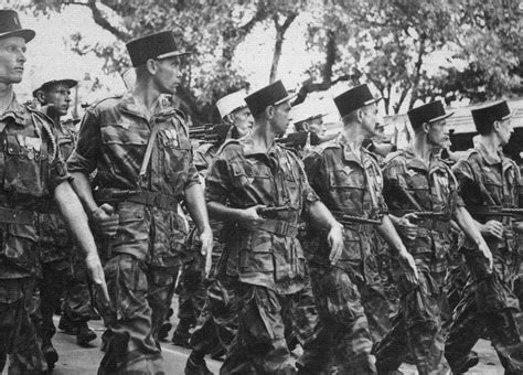 Bastille Day 1954 Paratroopers Of The French Foreign Legion Parade