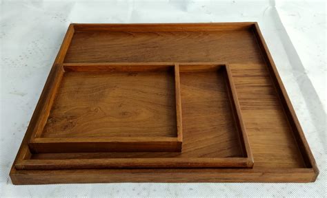 Japanese Style Wooden Tray Teak Tray Serving Tray Fruit Tray Pastry Tray Storage Tray