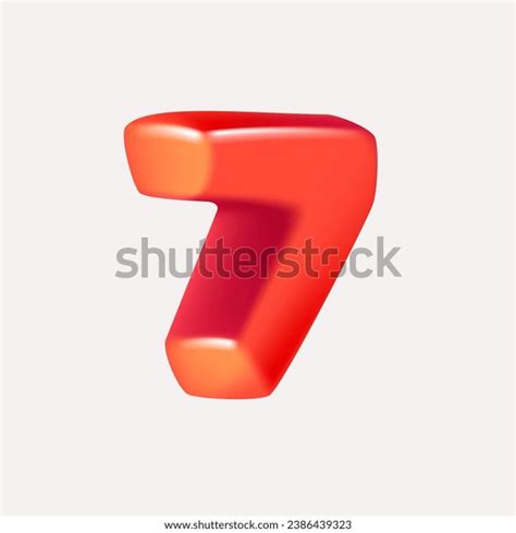 7 Logo Number Seven Render Cartoon Stock Vector (Royalty Free ...