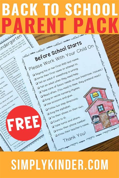 Free Back To School Parent Packet Artofit