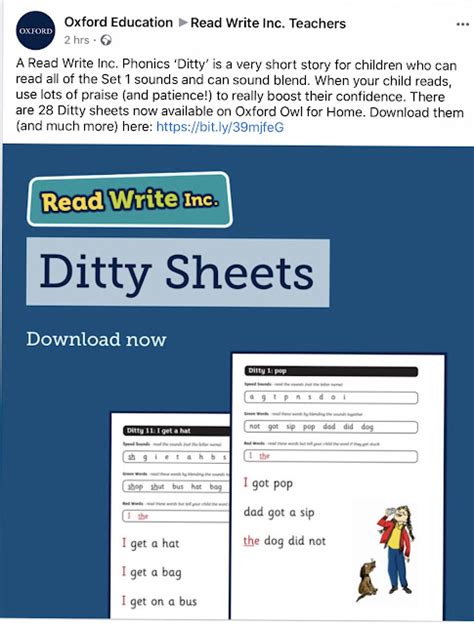 Atlas Class Blog Read Write Inc New Resource Ditty Sheets