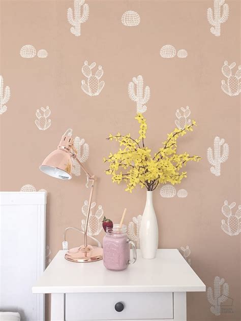 Papel Pintado INS CACTUS Rosa Nude El Taller De Carola