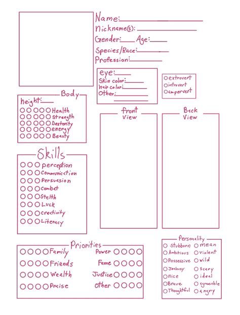 Character Sheet Notability Gallery