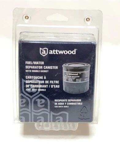 Attwood 11841 4 Universal 10 Micron Fuel Water Separator Filter Double