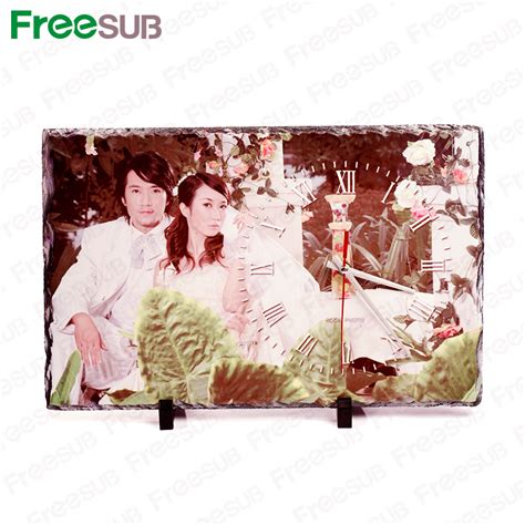 Freesub Sublimation Rock Photo Frame With Clock 40 25cm SH 37