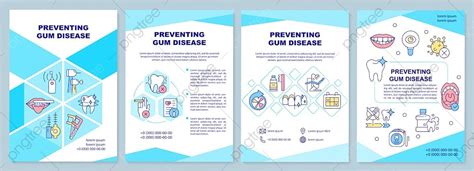 Preventing Gum Disease Turquoise Brochure Template Poster Template Download On Pngtree