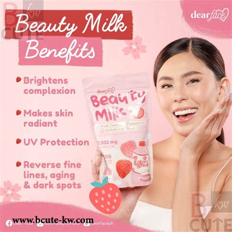 Dear Face Beauty Milk Premium Japanese Strawberry Glutathione Drink