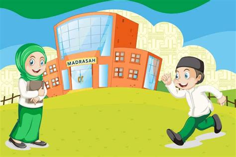detail siswa madrasah kartun koleksi nomer