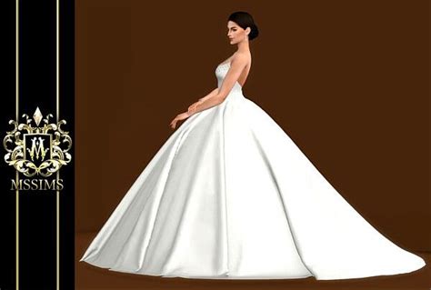 Marry Me Gown From MSSIMS Sims 4 Wedding Dress Big Ball Gowns Big