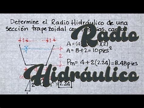 Radio Hidraulico C Lculo Del Radio Hidr Ulico Qu Es Radio Hidr Ulico